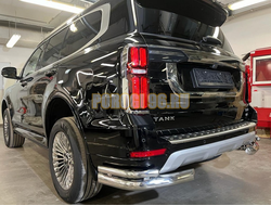 Защита заднего бампера угловая двойная d76/42 мм ПапаТюнинг для Tank 500 2023-