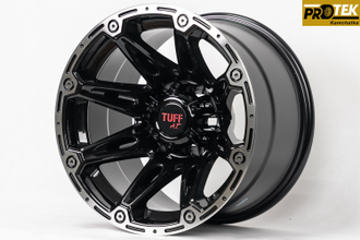 Комплект дисков R16 10,0J ET-45 6*139,7 TUFF A.T. T-01 Черный с полированным ободом (R605)
