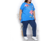 Женская туника-футболка  БОЛЬШОГО РАЗМЕРА Арт. 17878-2783 (цвет ярко-синий) Размеры 58-76