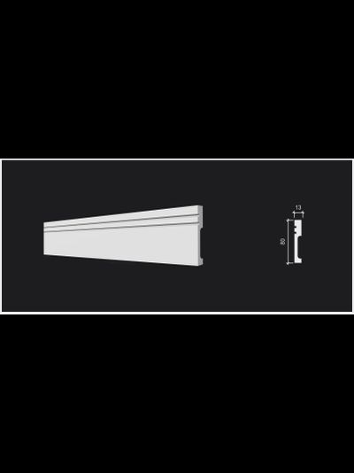 Напольный плинтус Decor-Dizayn DD717, для покраски, влагостойкий, ударопрочный, 2 метра