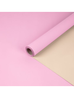 Пленка двусторонняя "Два цвета" 58см*10м Розовый / Абрикосовый ПР01/7