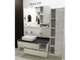 Тумба-умывальник "Прага-120" дуб белый с графитовой столешницей, с раковиной COMFORTY T-Y9378