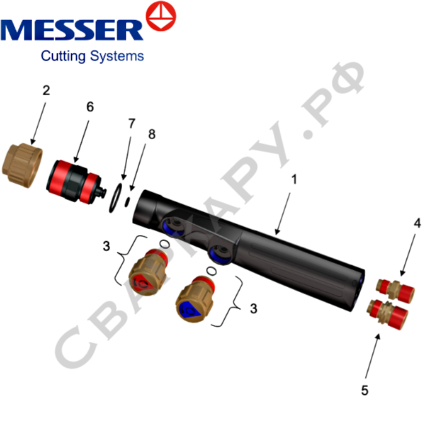 Рукоятка универсальная Messer STAR 2020 ME