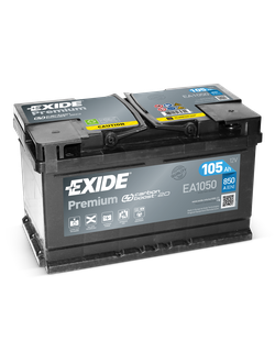 АККУМУЛЯТОР АВТОМОБИЛЬНЫЙ EXIDE PREMIUM EA1050 R+ 105Ah 850А (En)