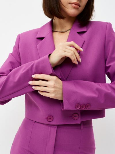 Укороченный жакет. Пурпурный