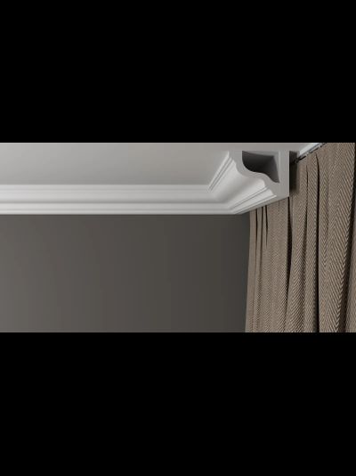 Потолочный плинтус DECOR-DIZAYN DD30, из дюрополимера, под покраску, ударопрочный, 2 метра