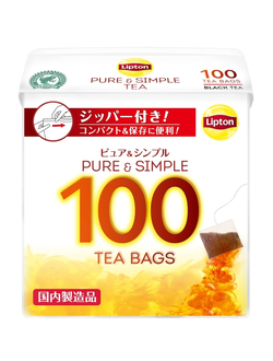 Lipton Pure & Simple, 100 чайных пакетиков. Черный чай (Кения, Индонезия).