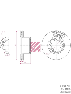 Диск тормозной САФ SKRB 9019K/I 4079000700 (M2000085)