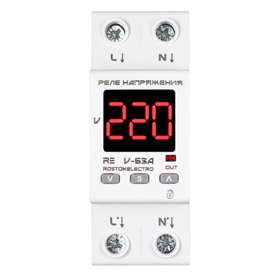 Реле защиты по напряжению однофазное 63 А, 230 В, фото 2