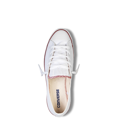 Белые CONVERSE на тонкой подошве вид сверху