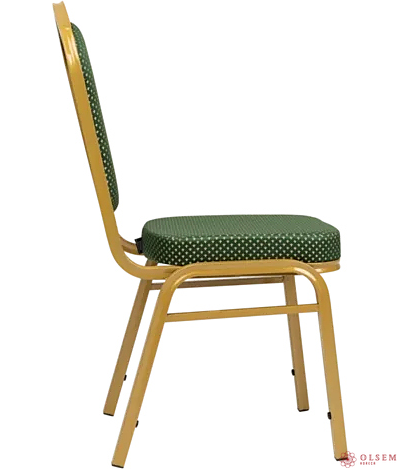 Стул банкетный Аякс 25 мм золото, корона зеленая