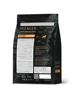 PREMIER (Премьер) сухой корм для юниоров средних и крупных пород, Индейка 1 кг