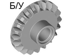 ! Б/У - Technic, Gear 20 Tooth Bevel with Pin Hole, Light Bluish Gray (87407 / 4558690) - Б/У