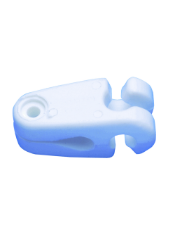 Карабин-крючок Bainbridge A038 30мм для троса до Ø3,5мм из белого нейлона, 3 штуки