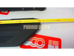 Пороги подножки "Luxe Black" 2000 мм для Toyota HILUX VIII 2015-2024