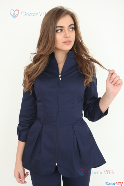 БЛУЗА DOCLIKE DL422 (черный, белый, синий, бордо)