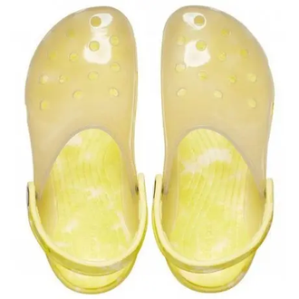 CROCS CLASSIC TRANSLUCENT BLEACH DYE CLOG ЖЕЛТЫЕ