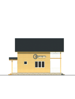 Д-18 ДАЧНЫЙ ДОМ ИЗ БРУСА:ГАБАРИТНЫЕ РАЗМЕРЫ: (8Х6М), ОБЩАЯ ПЛОЩАДЬ: 96М²