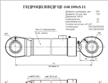 Гидроцилиндр рукояти (с подш.) ЦГ-160.100х1600.11 (5126 29-08-000)