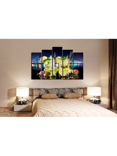 Модульная картина &quot;Вечер с мохито&quot;