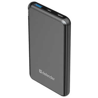 Аккумулятор внешний DEFENDER EXTRALIFE Fast 10000D, 10000 mAh, 1 USB/1 Type-C, Li-pol, серый, 83664