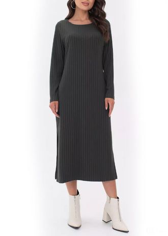 Платье-лапша арт. 26523-0815 (цвет оливковый) Размеры 50-60