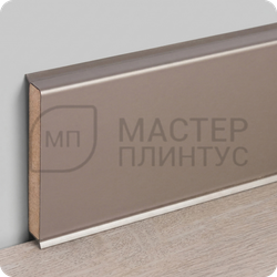 Напольный плинтус с мягким краем Dollken cubu flex life, высота 80 мм. толщина 11 мм. цвет бронза