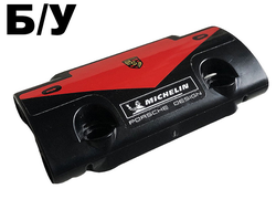 ! Б/У - Technic, Panel Curved 7 x 3 with 2 Pin Holes through Panel Surface with Porsche and Michelin Logo and PORSCHE DESIGN Pattern Sticker - Set 42096, Black (24119pb007) - Б/У