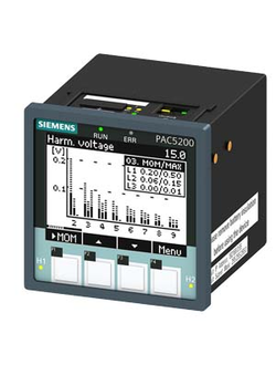 7KM5412-6BA00-1EA2 Многофункциональное измерительное устройство SENTRON PAC5200, c ЖК дисплеем, поддержка MODBUS TCP