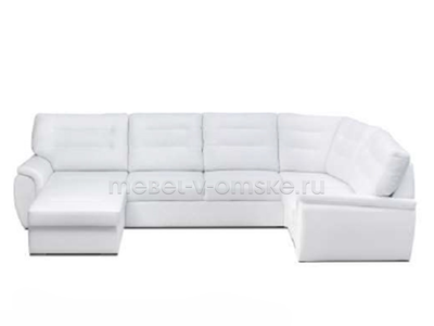 Диван угловой Валенсия большой (дельфин+оттоманка)