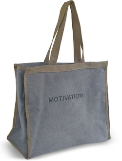 (АРТИКУЛ: 9640) СУМКА БОЛЬШАЯ, ТЕКСТИЛЬ, СЕРАЯ С ТЕМНО-БЕЖЕВЫМИ РУЧКАМИ ЧЕРЕЗ ПЛЕЧО