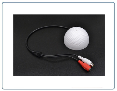 MIC-07 Высокочувствительный микрофон с АРУ для систем видеонаблюдения, подключение IP видеокамер с аудио каналом. Для использования в помещении.