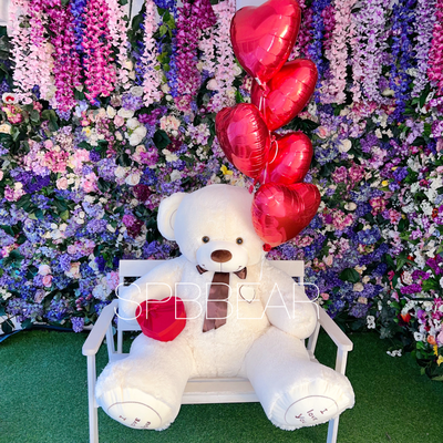 Подарочный набор №7 - Плюшевый мишка 200 см, Шары сердца 5, Киндер бокс большой