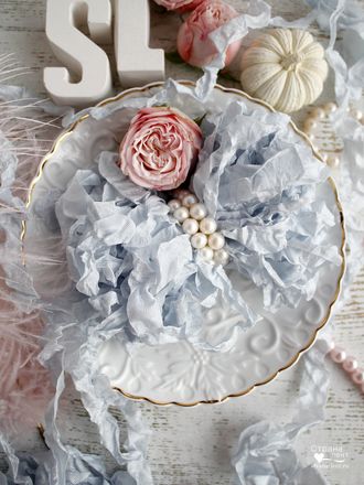 Шебби лента Голубой лед в интернет магазине Страна лент