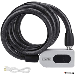Велозамок/противоугонный трос E-twow с отпечатком пальцев
