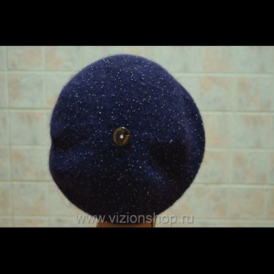 Берет с бусинками Vizio Италия 5503 синий