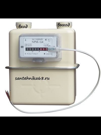 Счетчик газа ГазДевайс NPM - G4 слева вход, направо 2021г