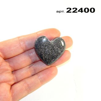 Черный авантюрин имитация (сердце) арт.22400: 16,4г - 31*33*11мм
