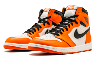 Nike Air Jordan Retro 1 Mid High (черные с оранжевым)