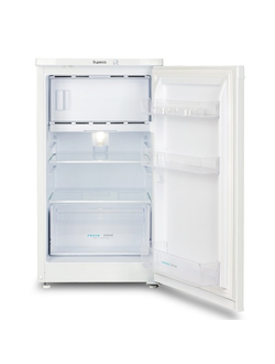 маленький однокамерный холодильник с морозильной камерой.