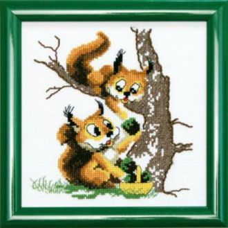 Бельчата А-045, Чаривна мить (набор для вышивки нитками) vkn