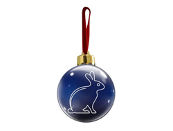 Новогодний ёлочный шар год Кролика №2