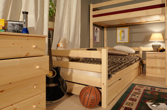 Ящик бельевой подкроватный из массива сосны длинный