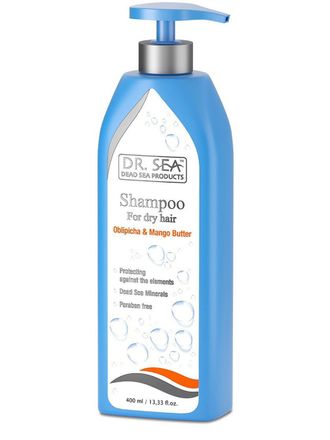 Восстанавливающий шампунь для ломких и поврежденных волос с маслом облепихи и экстрактом манго Dr Sea 400 ml