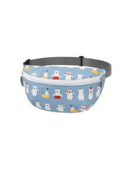 Сумка на пояс Asgard С-5713 Мишки Бело-Голубая