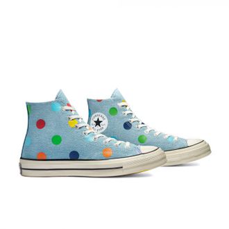 Кеды Converse X Golf Wang Polka Dot Chuck 70 голубые в горошек