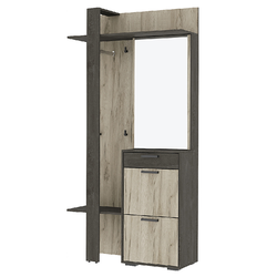 Эдинбург Прихожая *С 1000х2000х355 Железный камень/Крафт серый