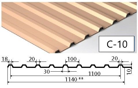 Профнастил С-10, профлист С-10