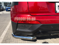 Защита заднего бампера  угловая d60 для Hyundai Creta