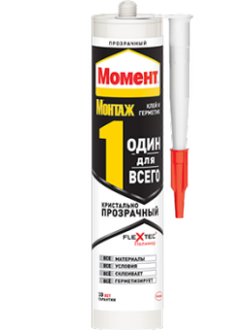 Клей "Момент Монтаж" Один Для Всего мгновенный суперсильный, цвет прозрачный 290 гр.